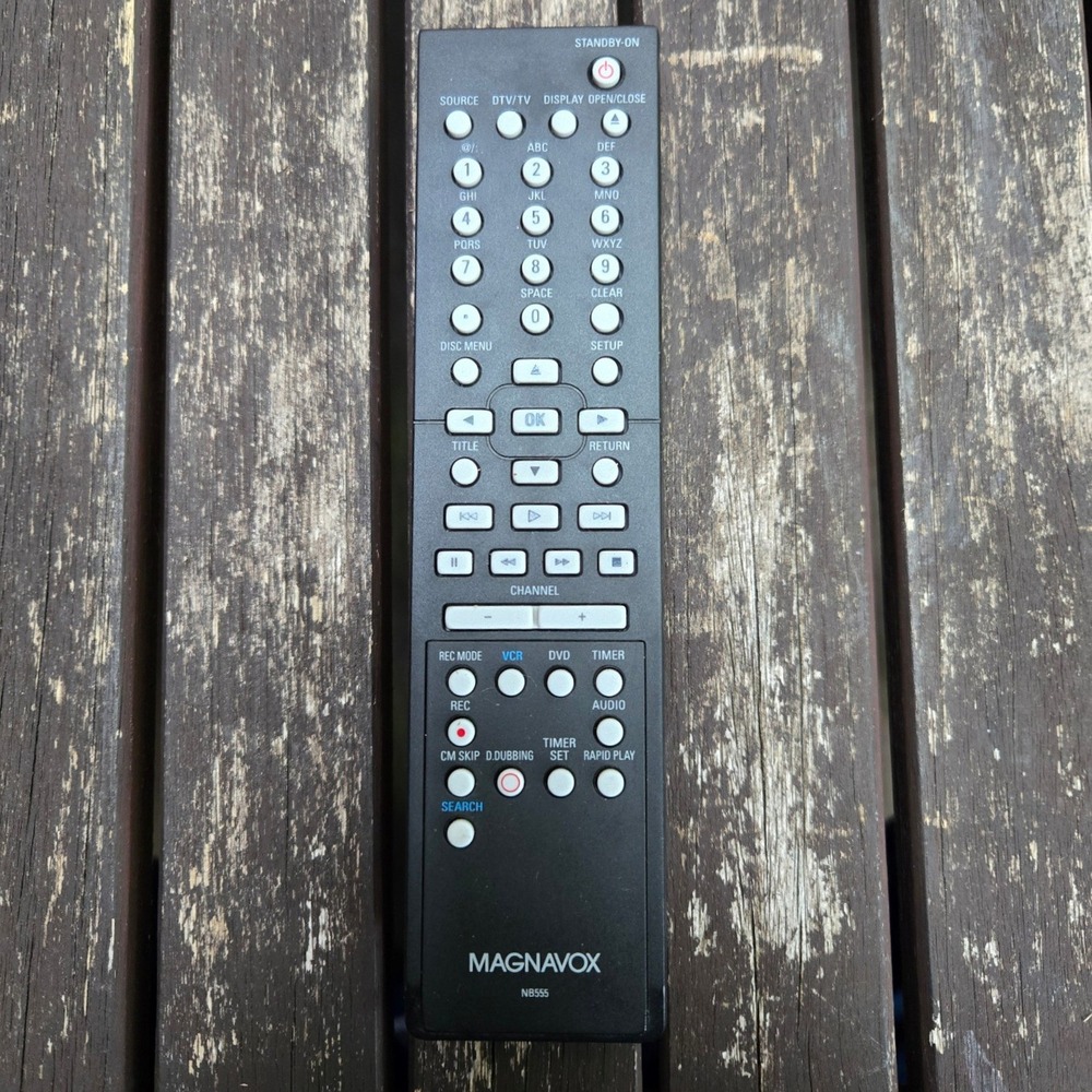 Genuine Magnavox NB555 VCR DVD Recorder Combo Remote Control OEM